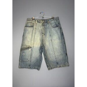 Phat Farm Shorts Mens 37 38 Denim Baggy Skater Cargo Y2K 90s Vintage Streetwear